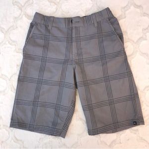 Boy’s Quicksilver gray plaid shorts
